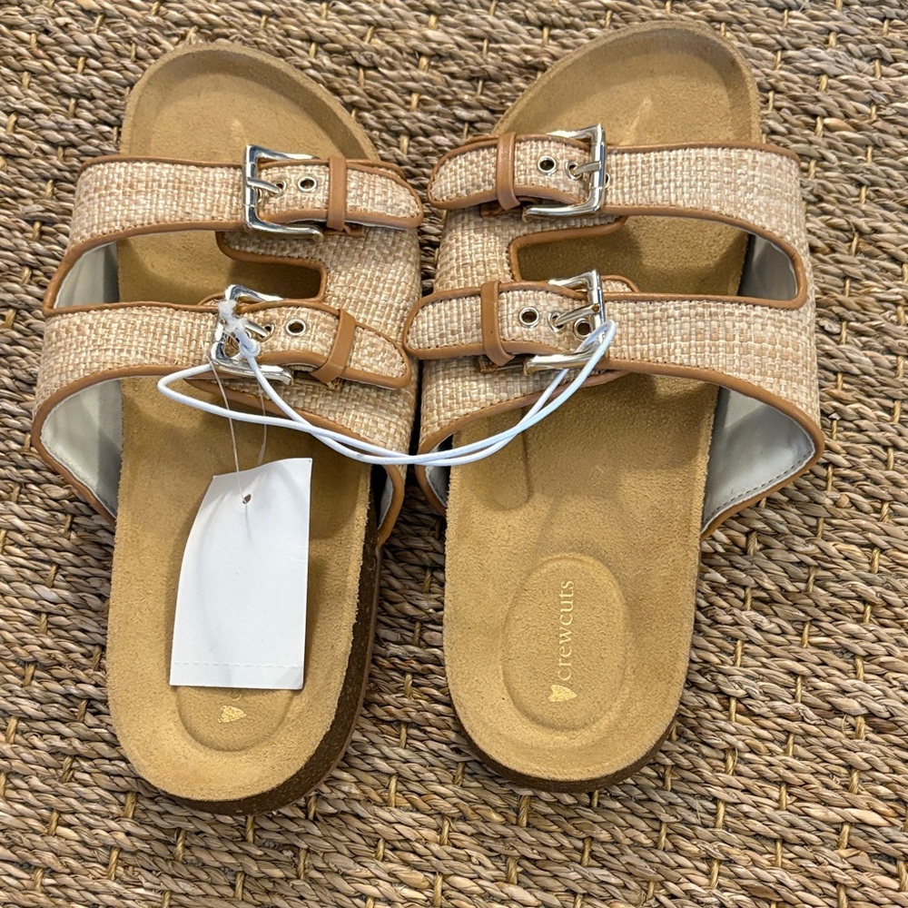 J. Crew Tan Buckle Sandals